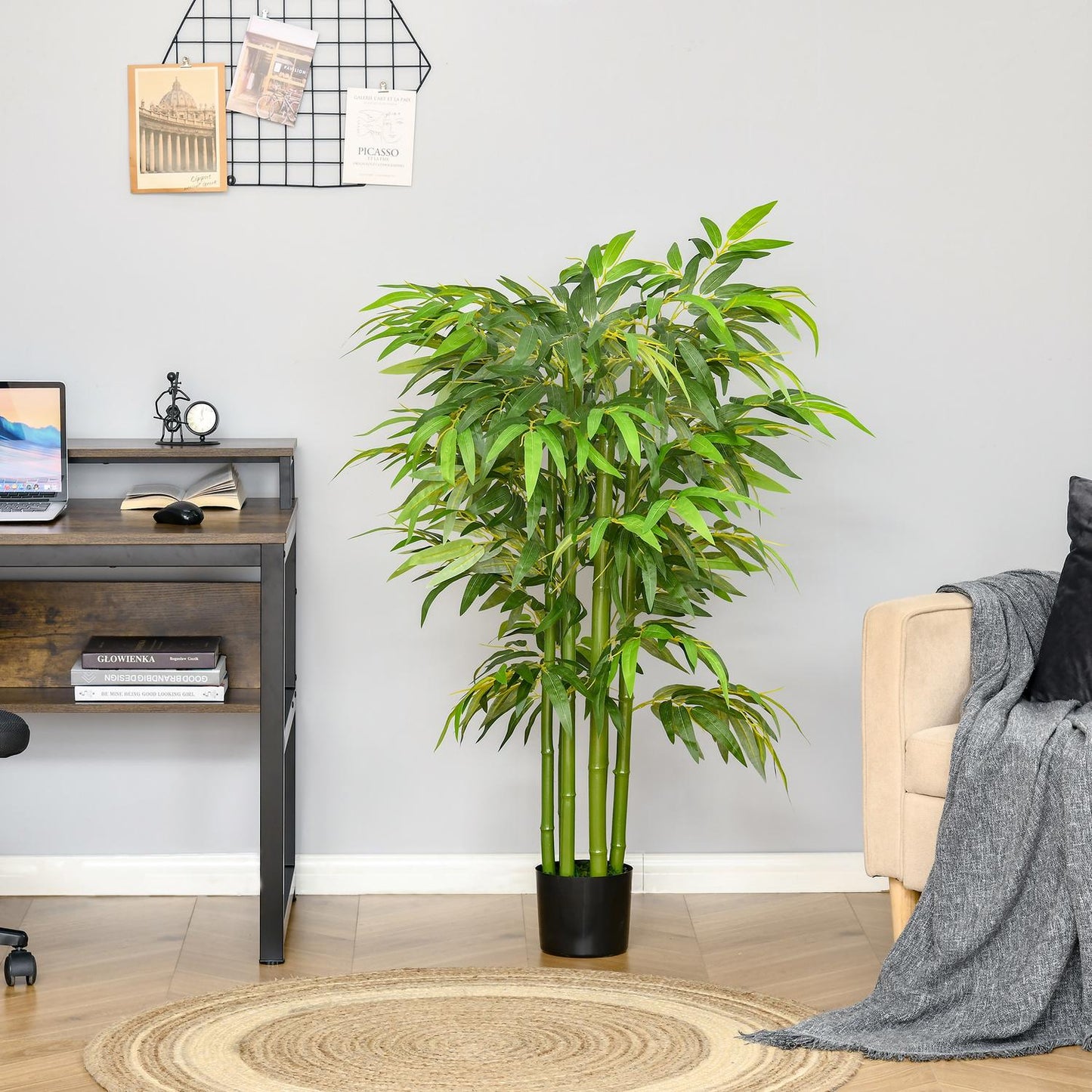 Artificial bamboo plant, 140 cm, 780 leaves, indoor decoration