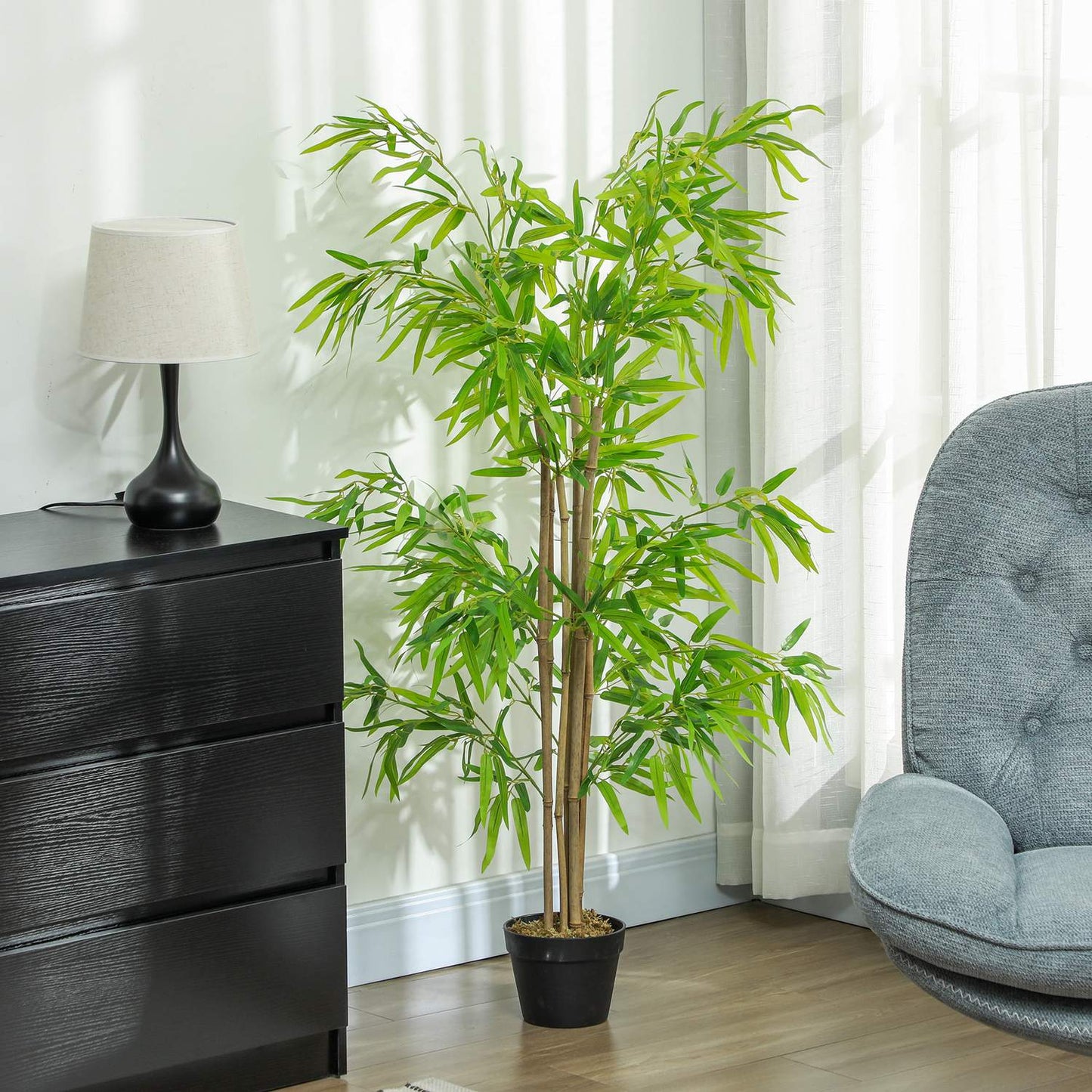 Artificial bamboo plant 150cm with pot for home and office decoration
