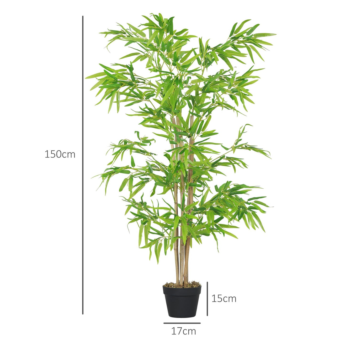 Artificial bamboo plant 150cm with pot for home and office decoration