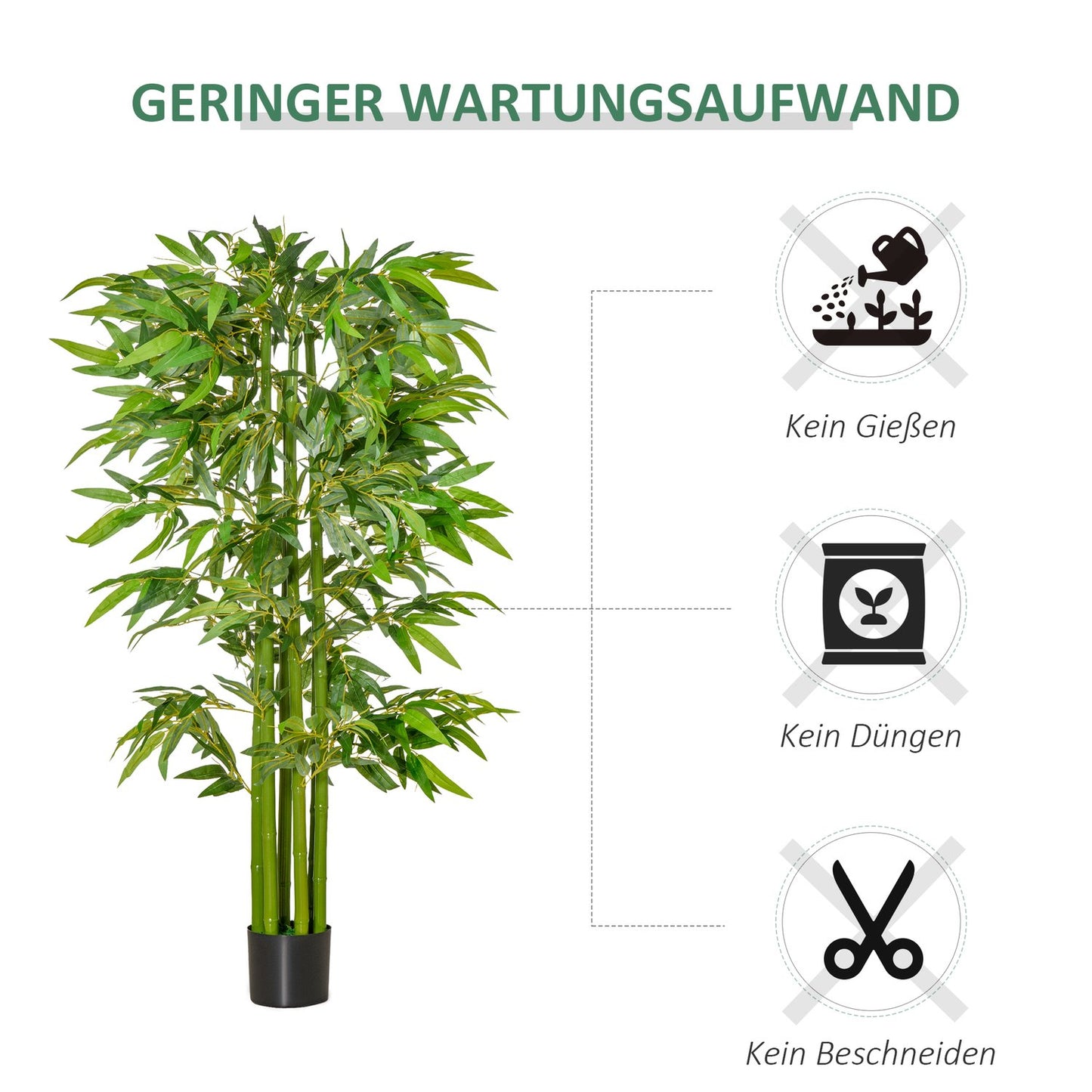 Artificial bamboo plant, 160 Cm, home & office interior