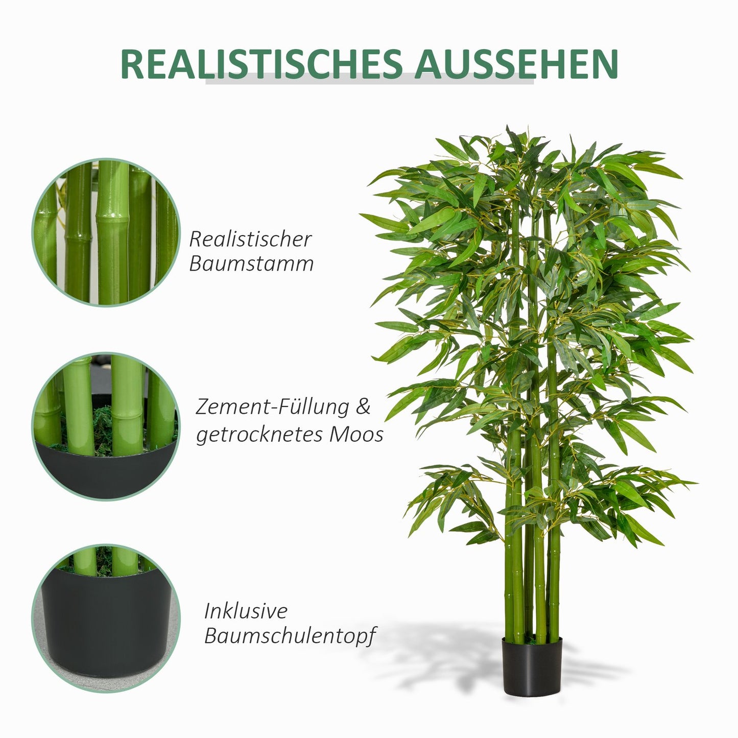 Artificial bamboo plant, 160 Cm, home & office interior