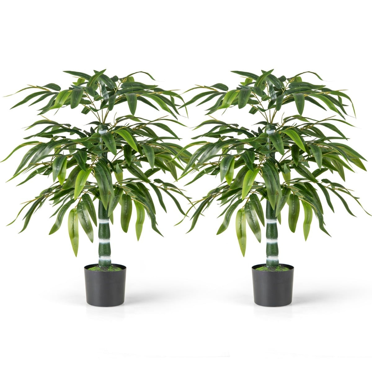 Artificial Bamboo Plant Set, 100 cm, with Pot, 2-Pack