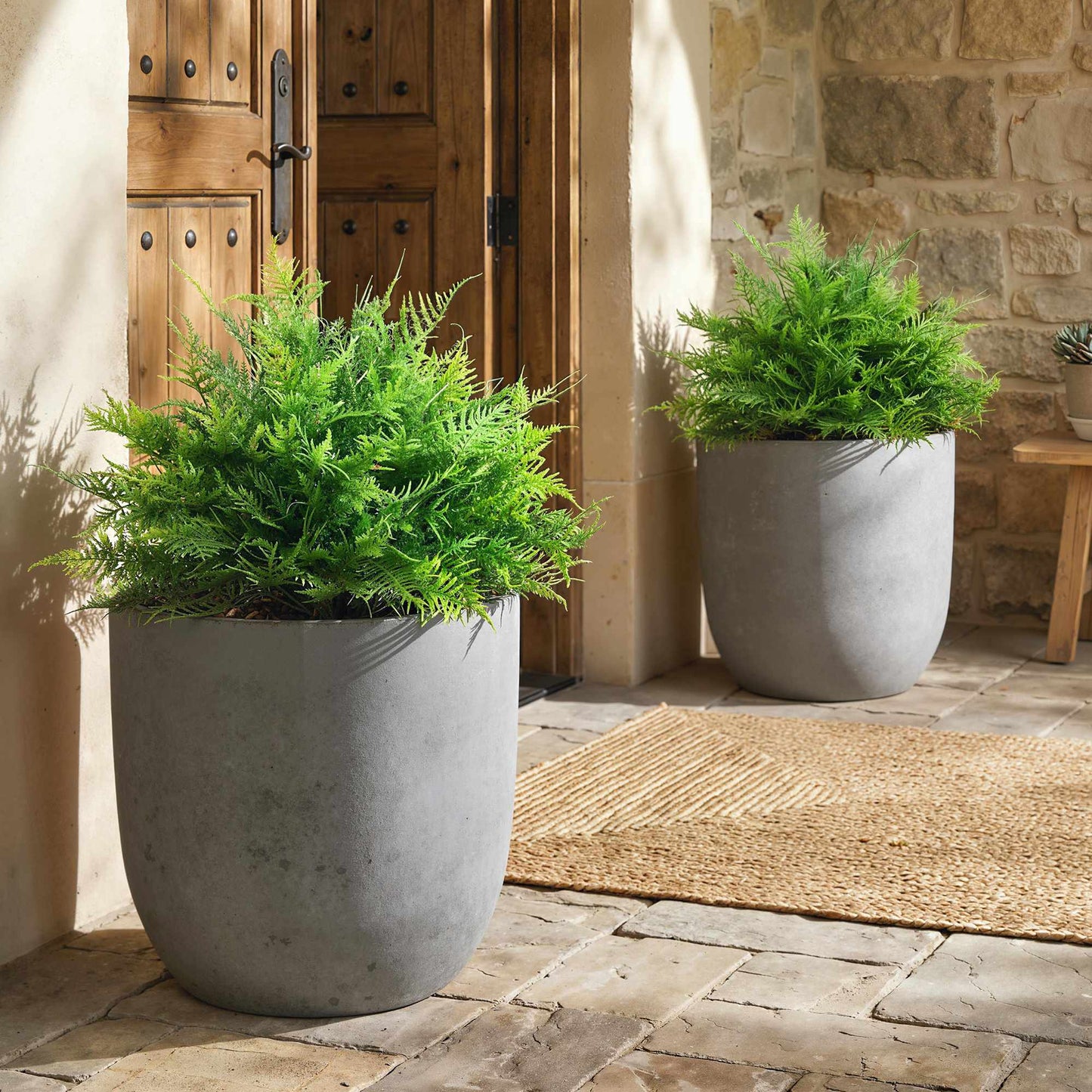 Artificial Boston Ferns, UV-Resistant, 2-Pack, 40x60 cm
