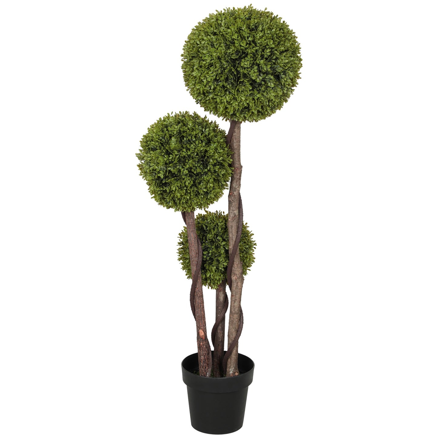 Artificial boxwood plant in pot, 115 cm decorative greenery