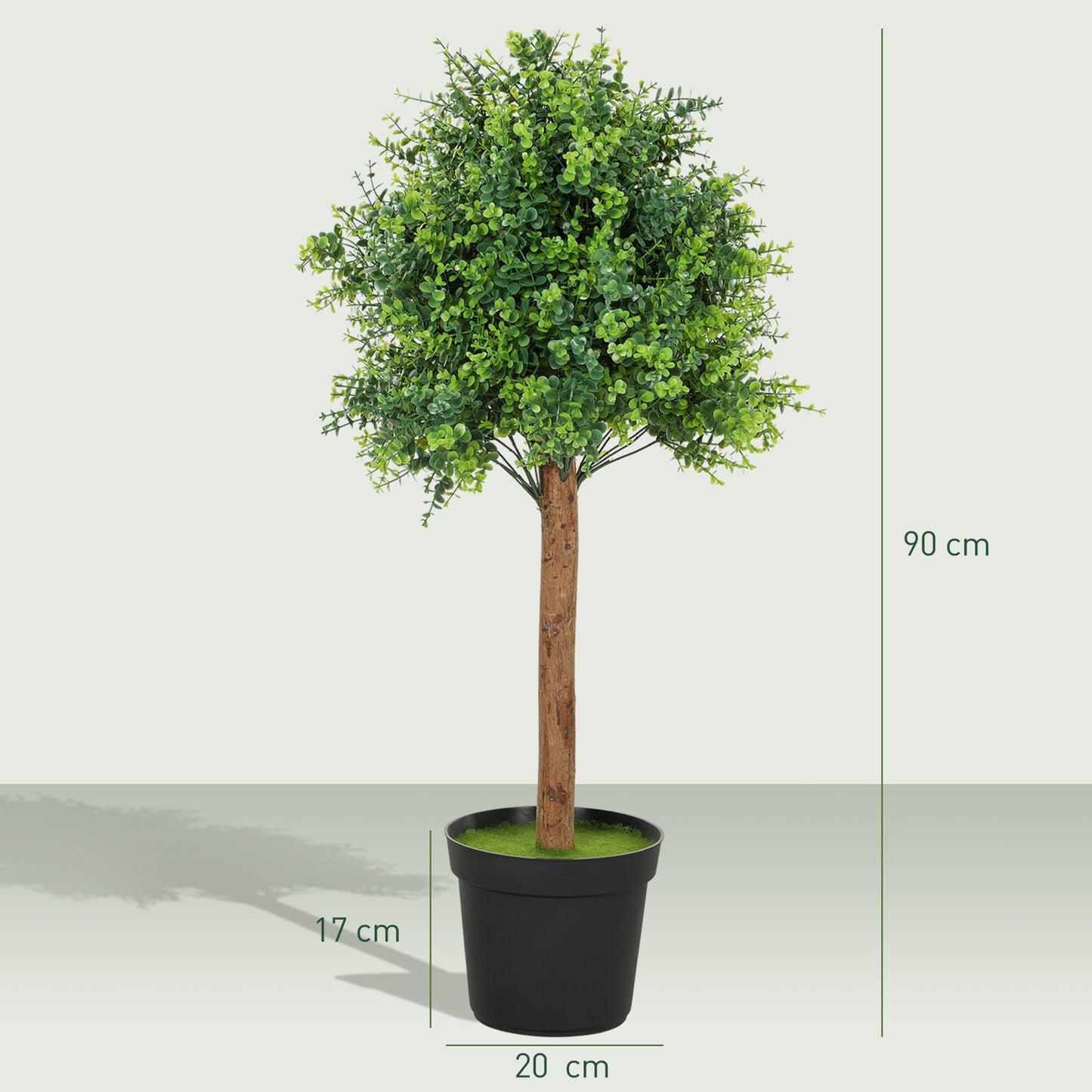 Artificial Boxwood Plant, 90cm, UV-Resistant, Potted