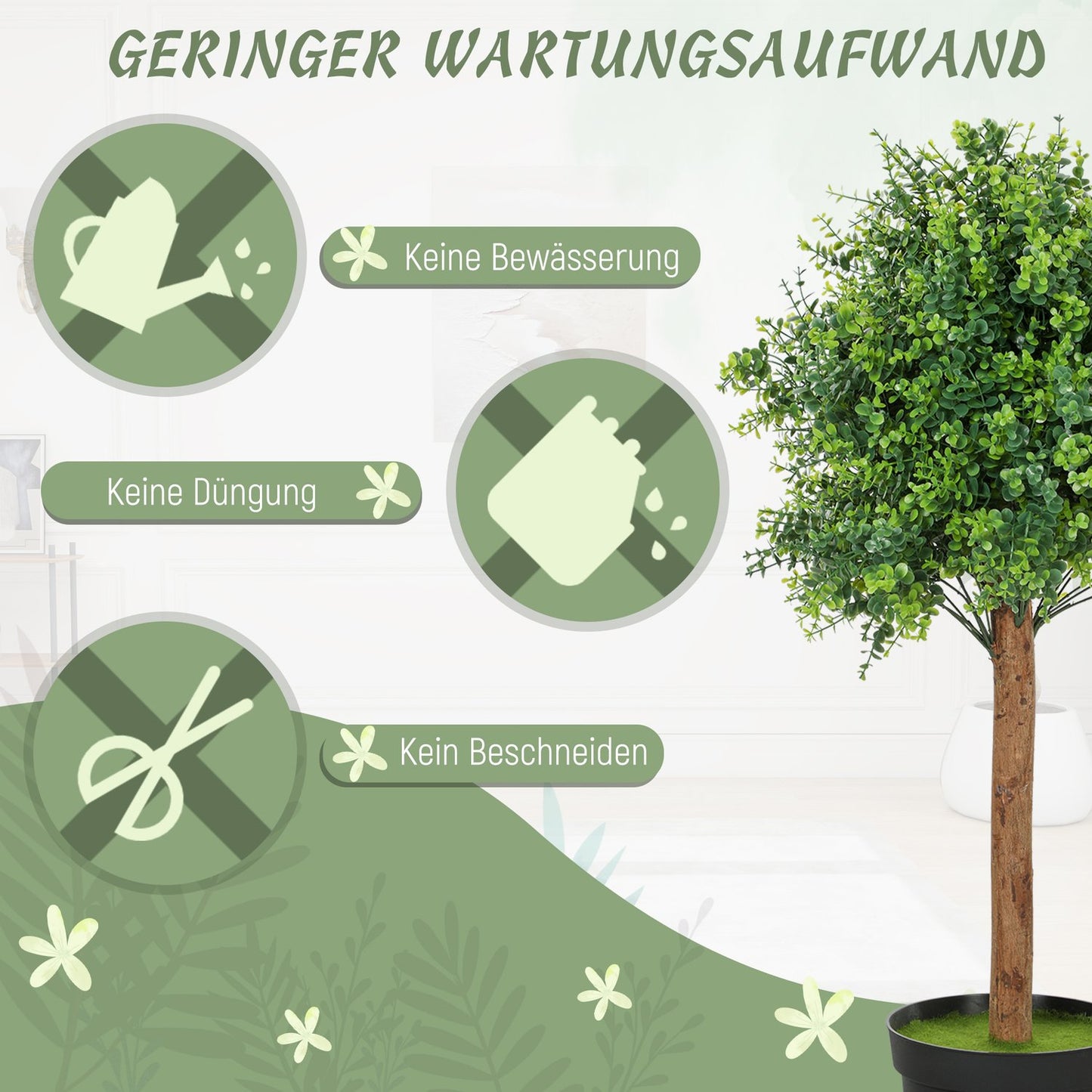 Artificial Boxwood Plant, 90cm, UV-Resistant, Potted