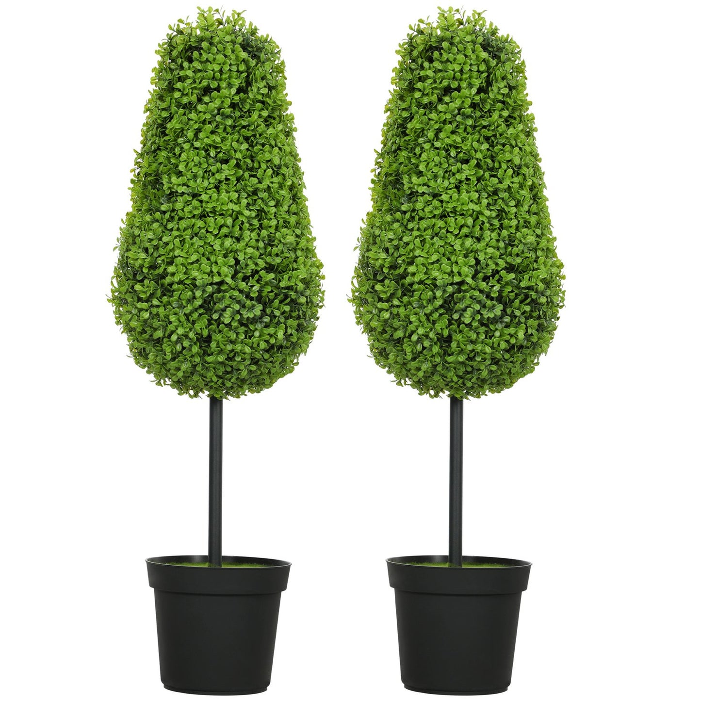 Artificial Boxwood Set, 90cm Teardrop Shape, UV-Resistant