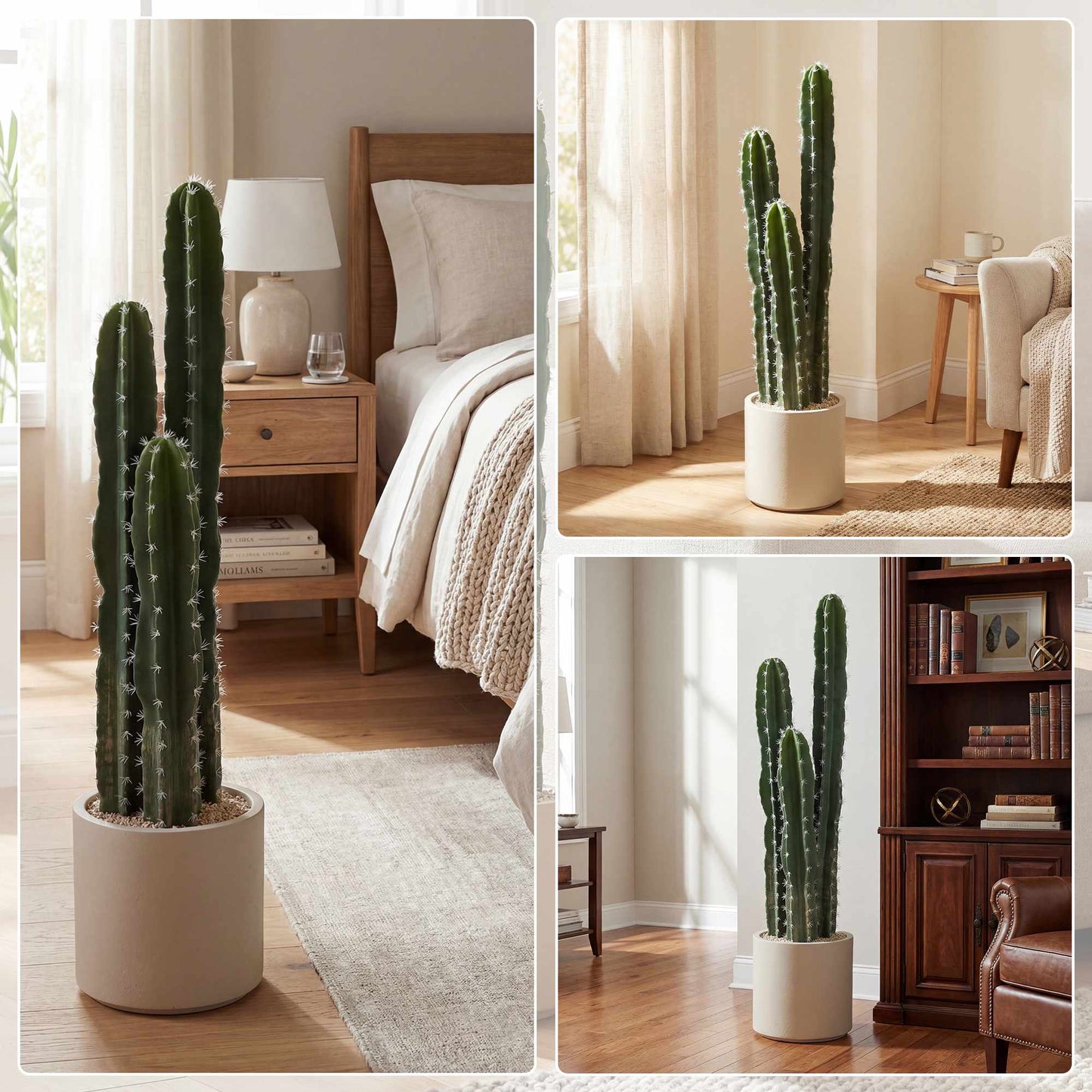 Artificial Cactus Plant, 95 cm, With Pot, Indoor Decor