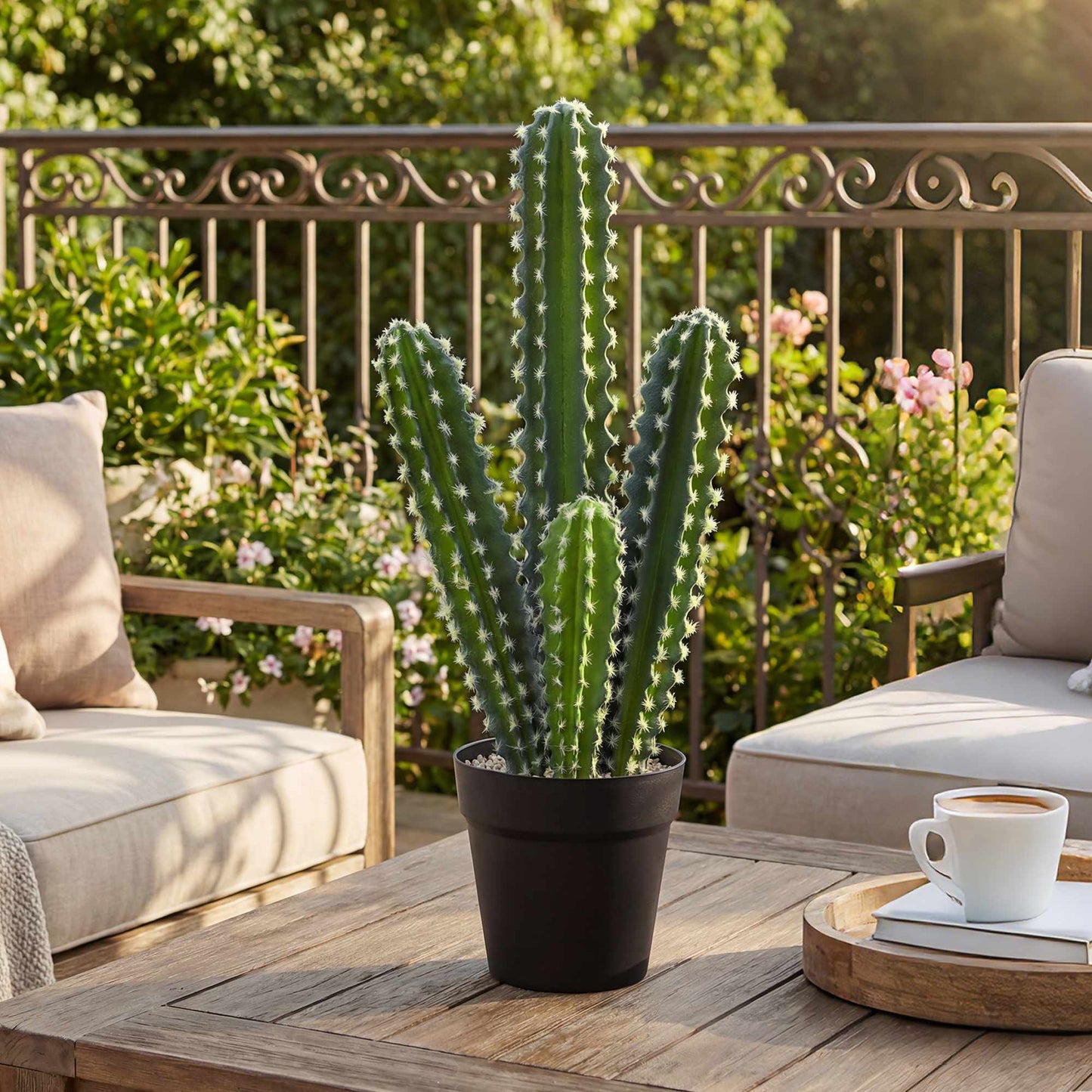 Artificial Cactus Plant in Pot – 53 cm, Maintenance-Free