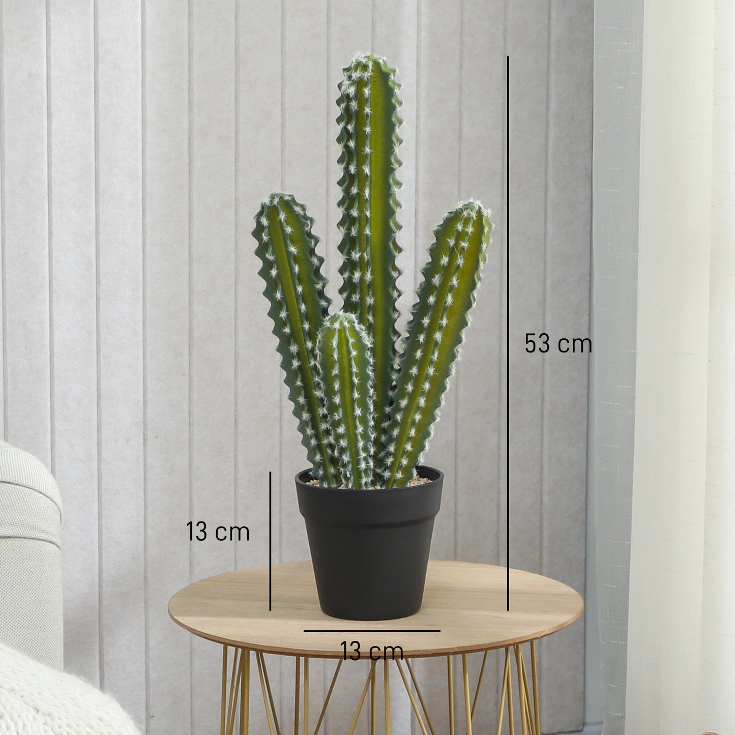 Artificial Cactus Plant in Pot – 53 cm, Maintenance-Free