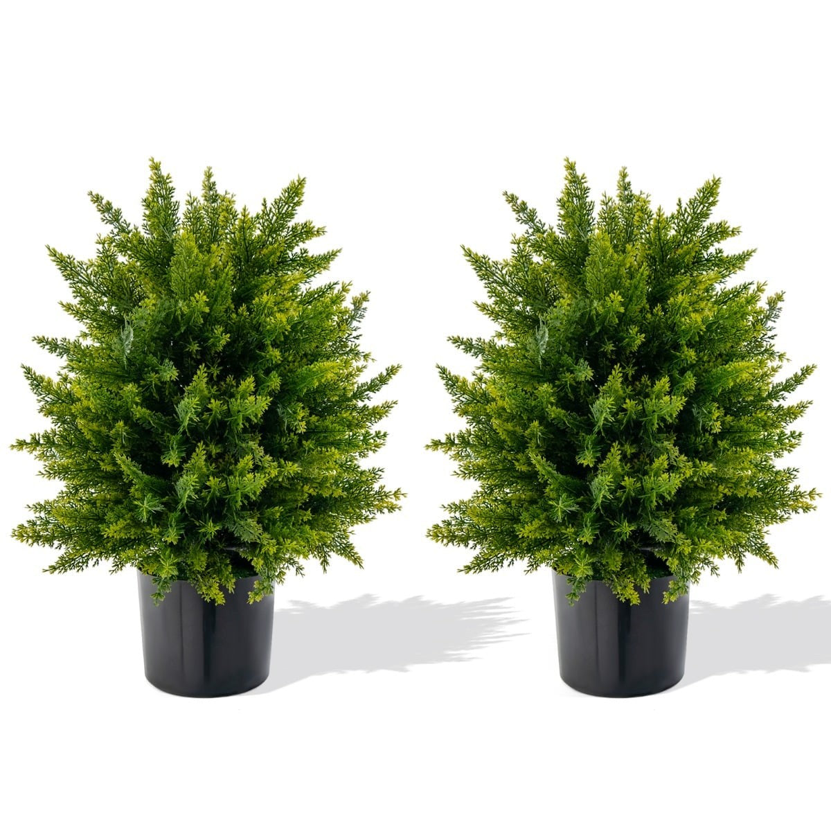 Artificial Cedar Topiary Trees, 2-Pack, 55 cm, UV Resistant