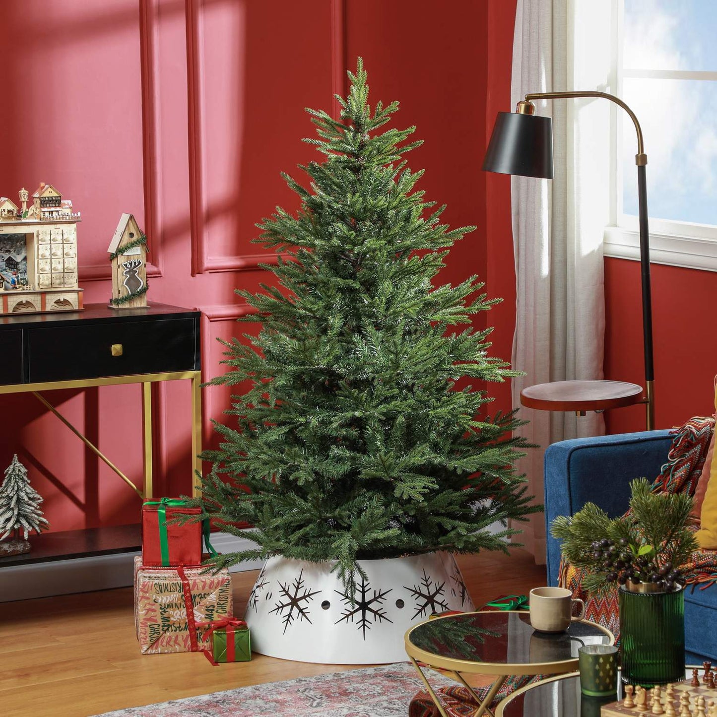 Artificial Christmas tree, 150cm, 1724 Tip, Metal stand