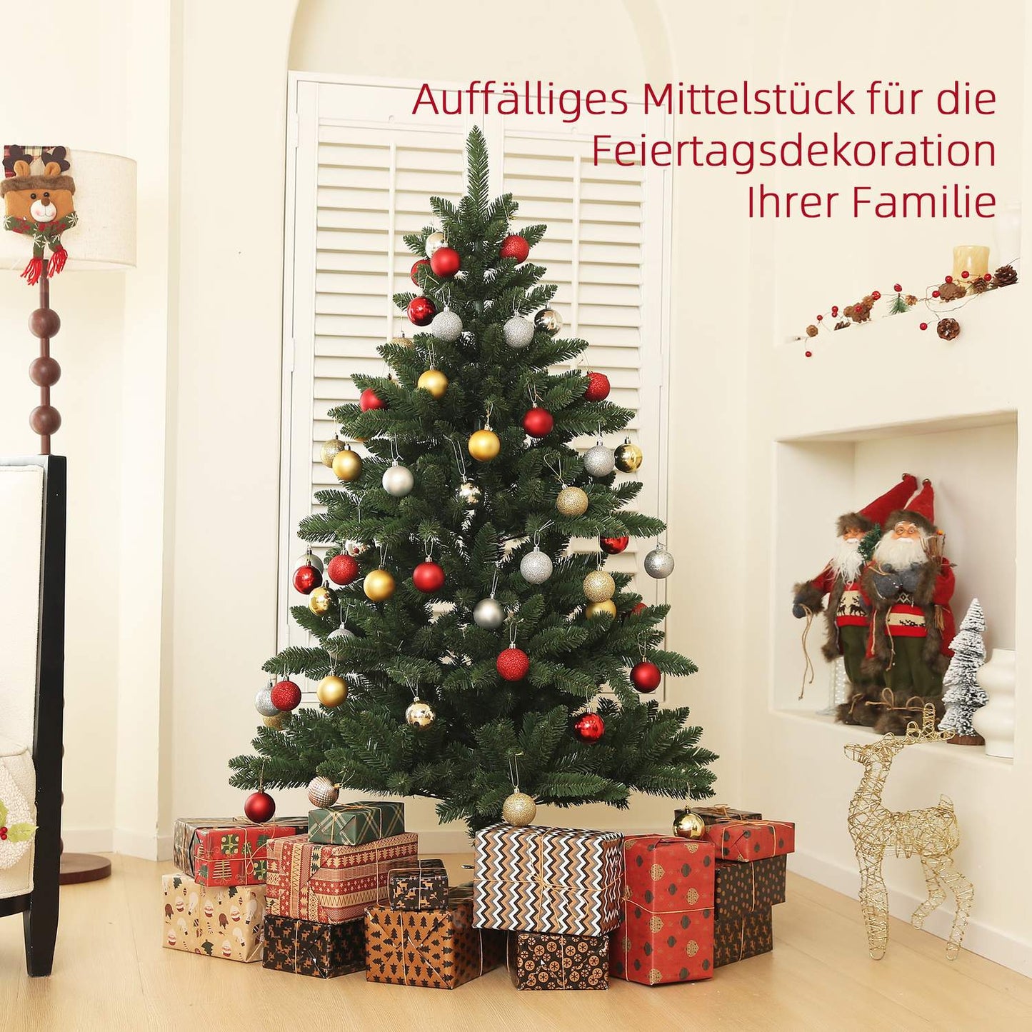 150cm artificial Christmas tree, flame retardant, green