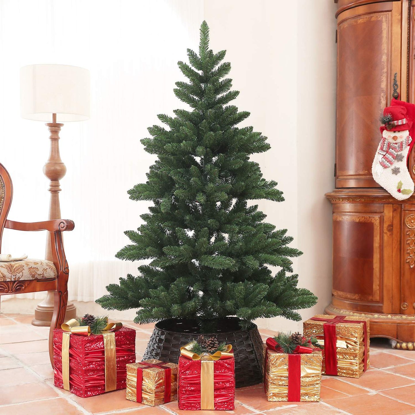 150cm artificial Christmas tree, flame retardant, green