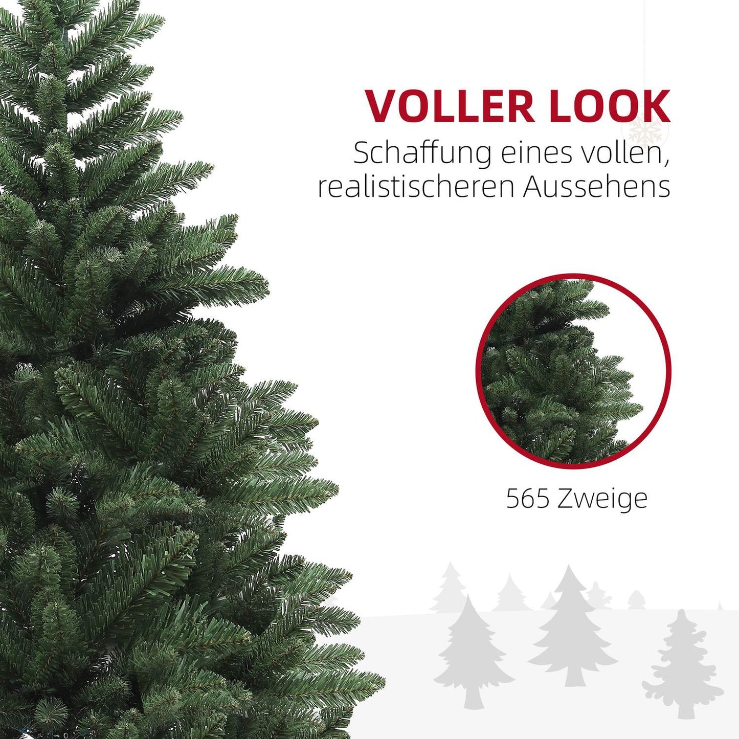 150cm artificial Christmas tree, flame retardant, green