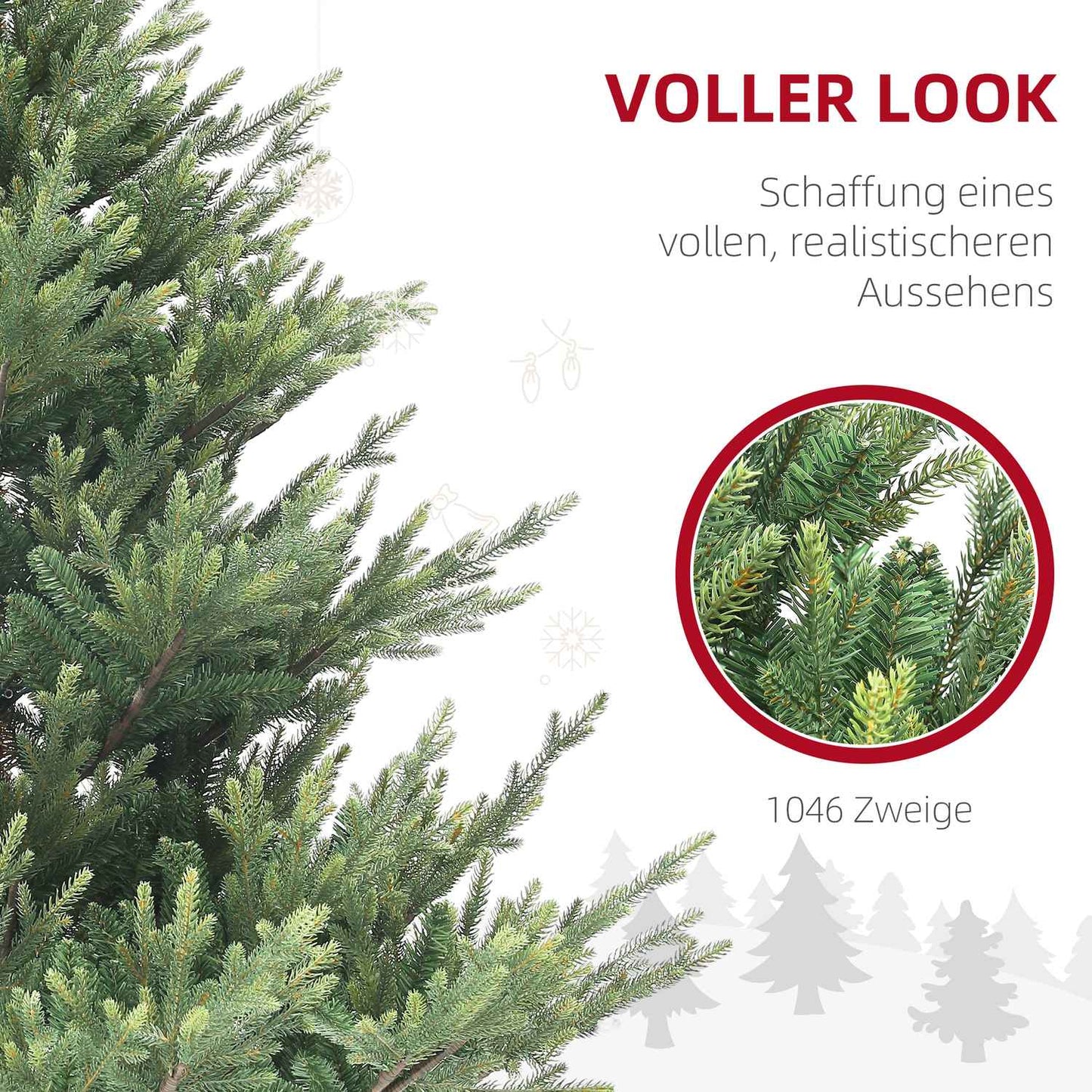Artificial Christmas tree, 180cm, flame retardant, indoors