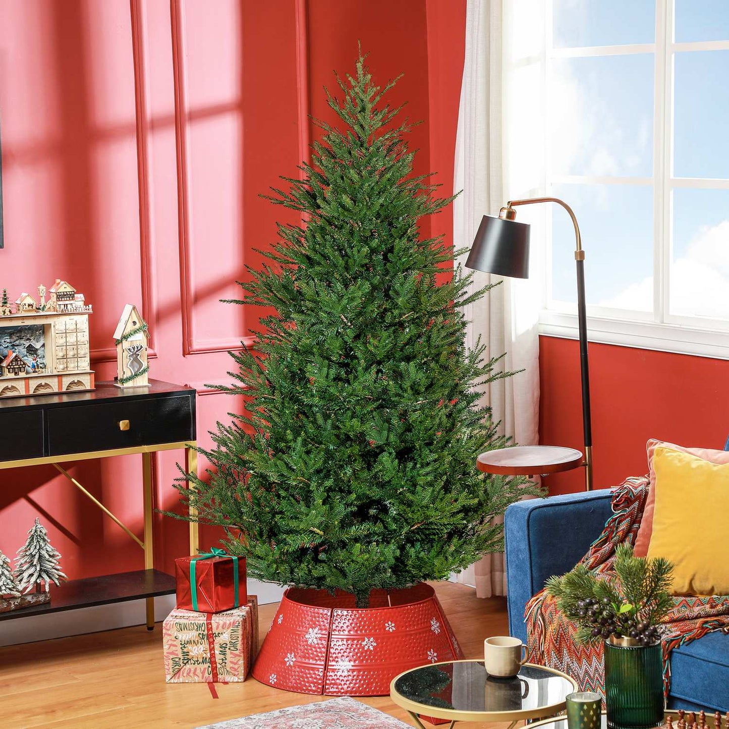 180cm artificial Christmas tree, 2380 tips, collapsible stand