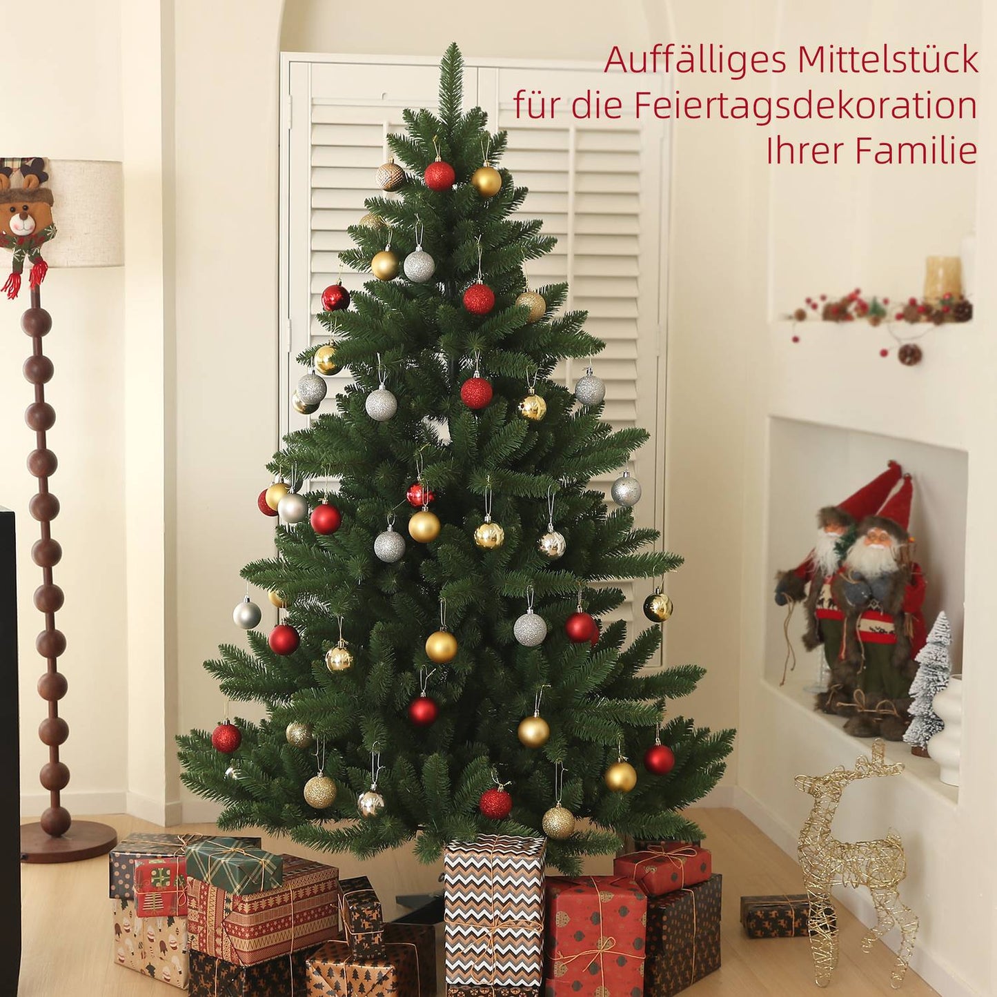Artificial 180cm Christmas tree, 880 laces, flame retardant