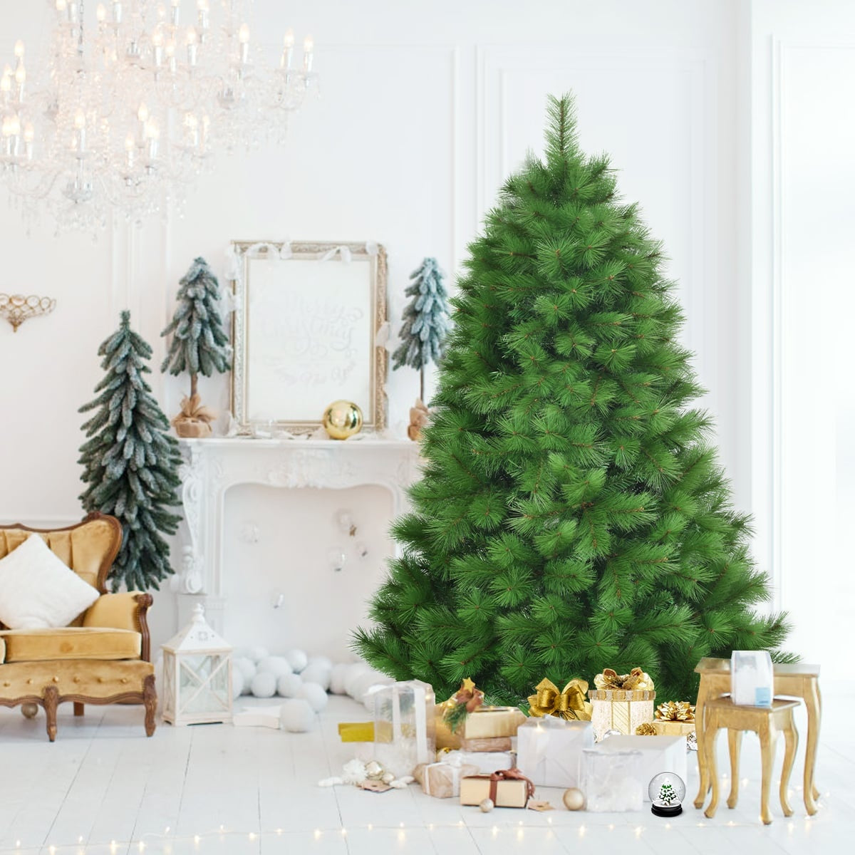 Artificial Christmas Tree, 180 cm, PVC Needles, Metal Stand