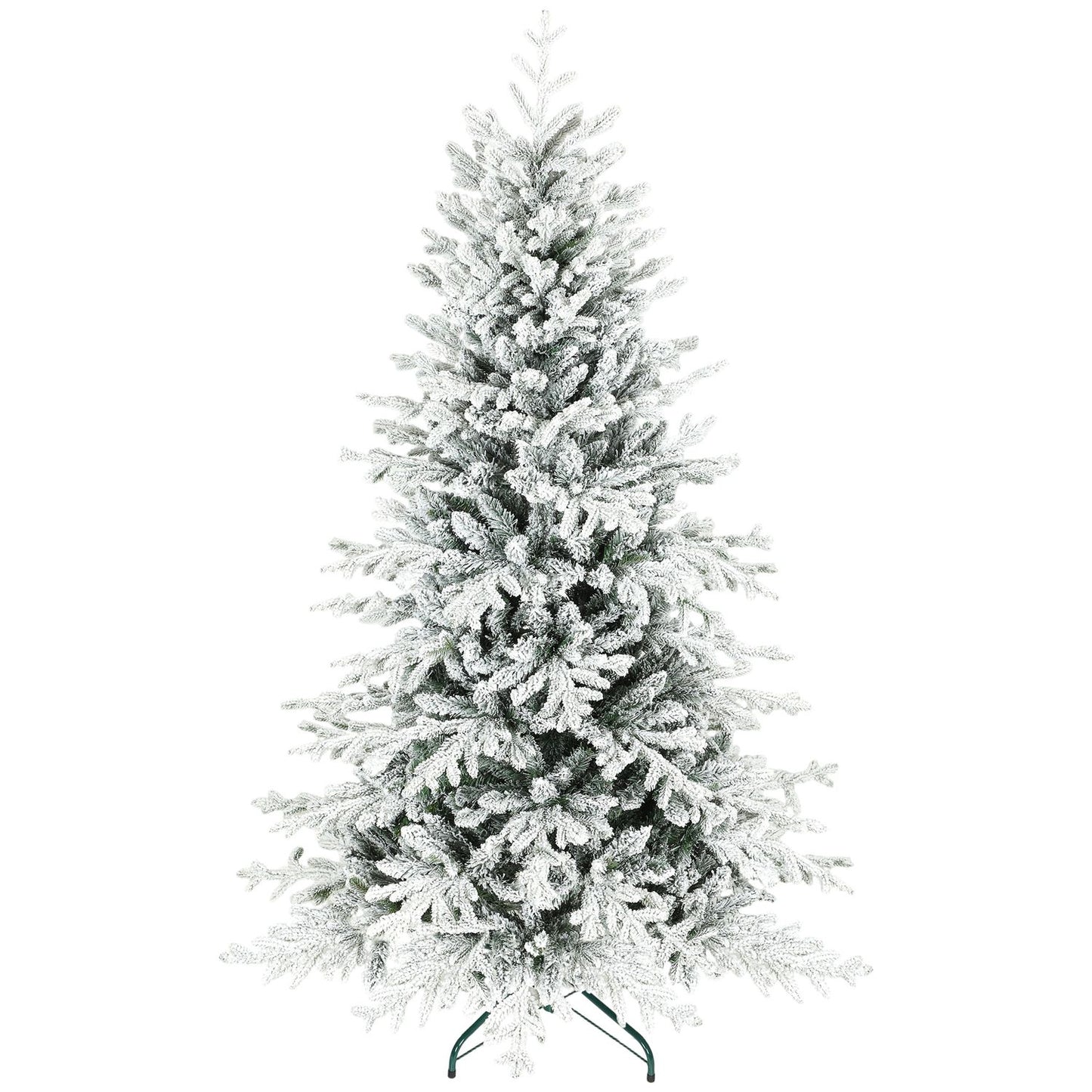 Artificial Christmas Tree, 180cm Snowy Pine with Metal Stand