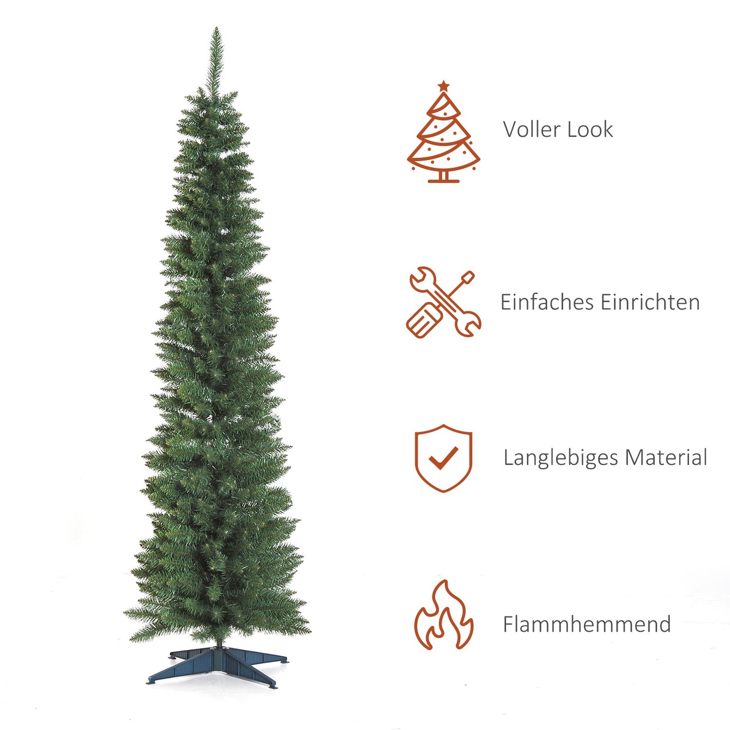 Artificial Christmas Tree, 2.1m, Realistic Plastic Branches