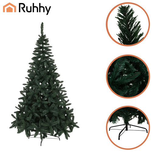 Artificial Christmas Tree 2.1m, Thick Needles, Flame-Retardant