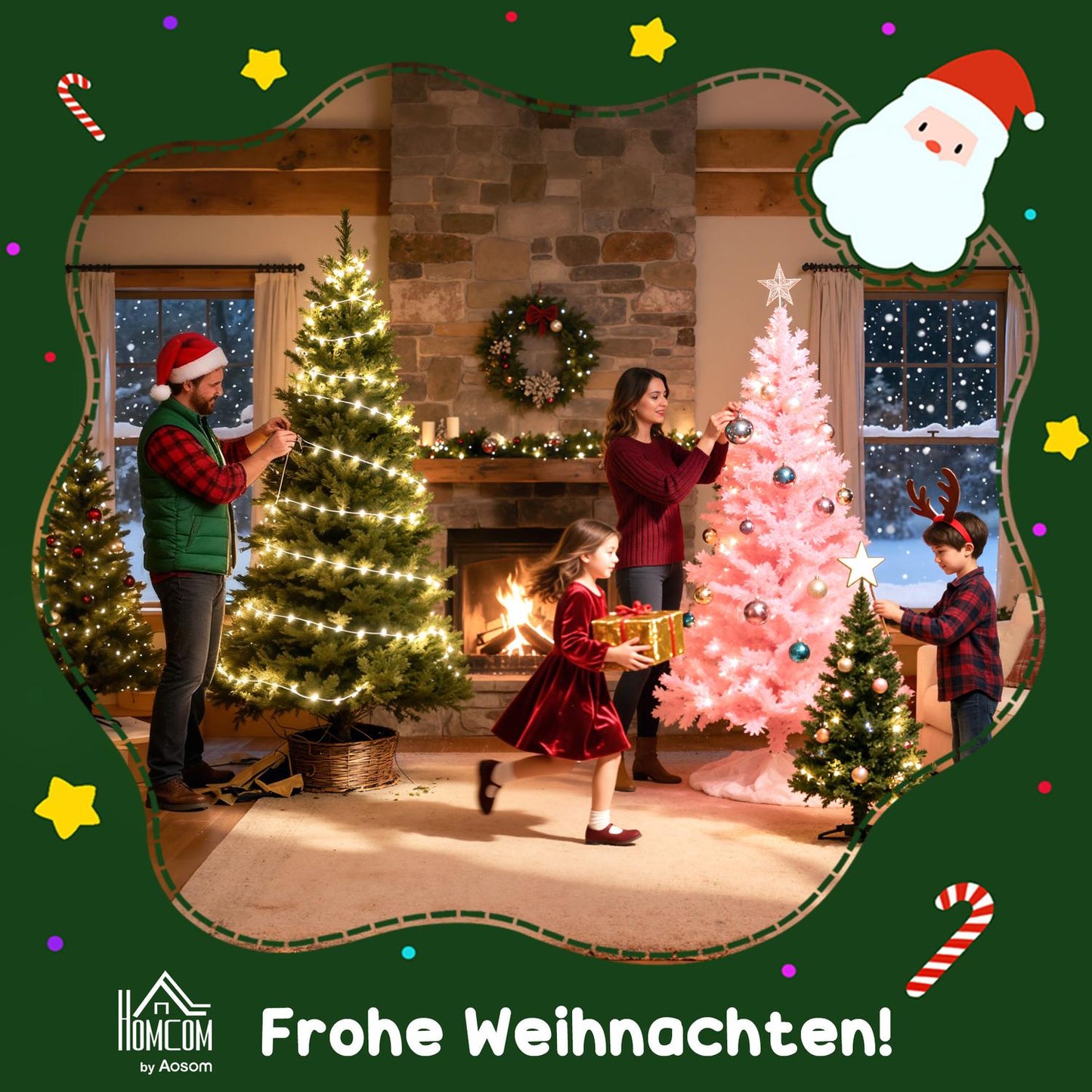 Artificial Christmas Tree, Realistic Branches, 180 cm, Green