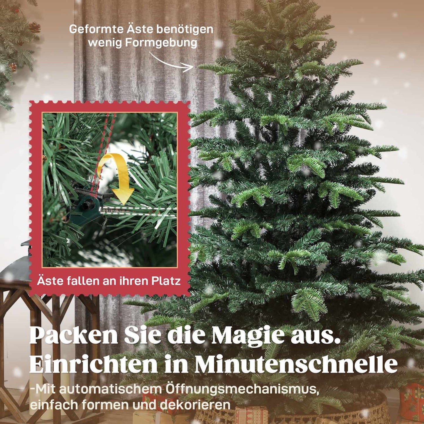 Artificial Christmas Tree, Realistic Branches, 180 cm, Green