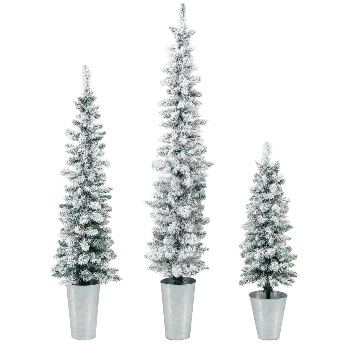 Artificial Christmas Tree Set with Snow, 3 Sizes (90-150 cm)