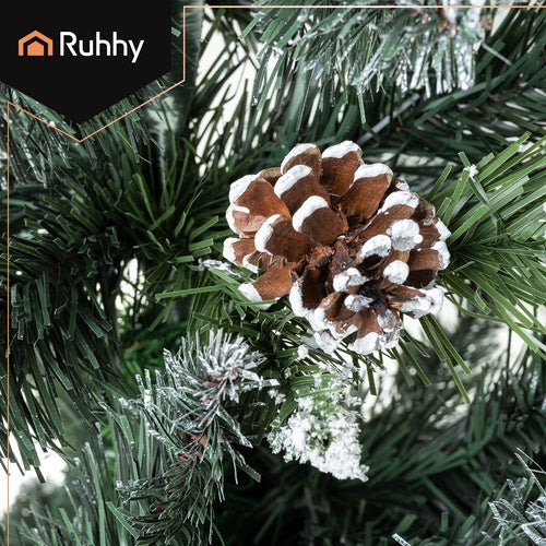 Artificial Christmas Tree, Snow-Covered, 180 cm, Natural Trunk