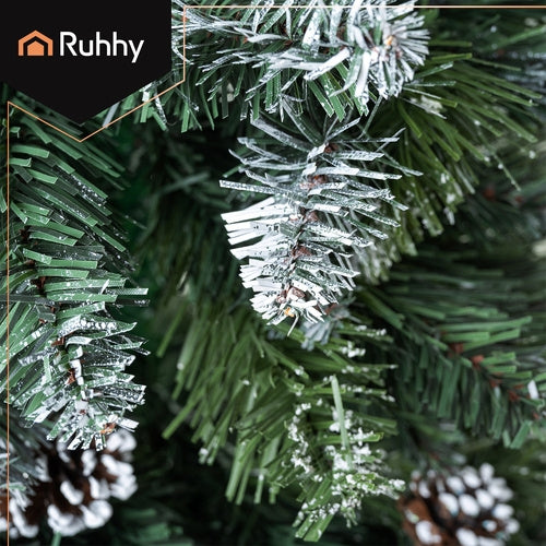 Artificial Christmas Tree, Snow-Covered, 180 cm, Natural Trunk