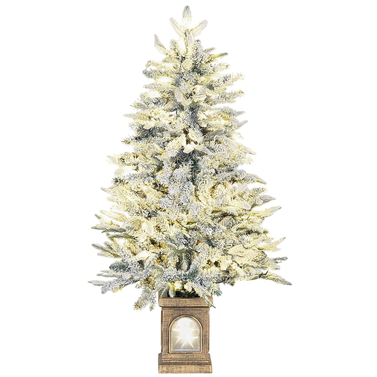 Artificial Christmas Tree, Snowy Look, 100 LEDs, 8 Modes