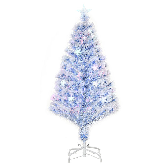 White & Blue Christmas tree, 120 cm, PVC with 3 LED lights