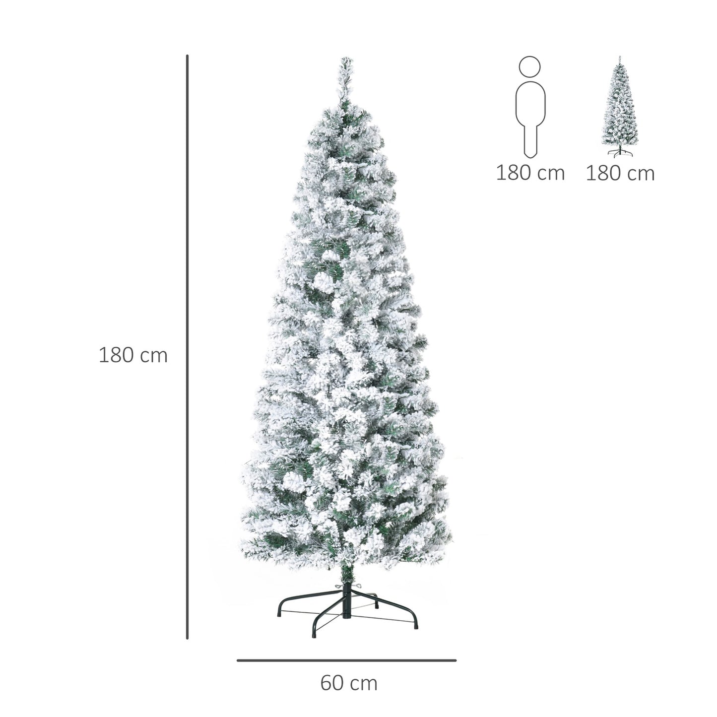 Artificial Christmas tree with remote-controlled LED lights, 180cm