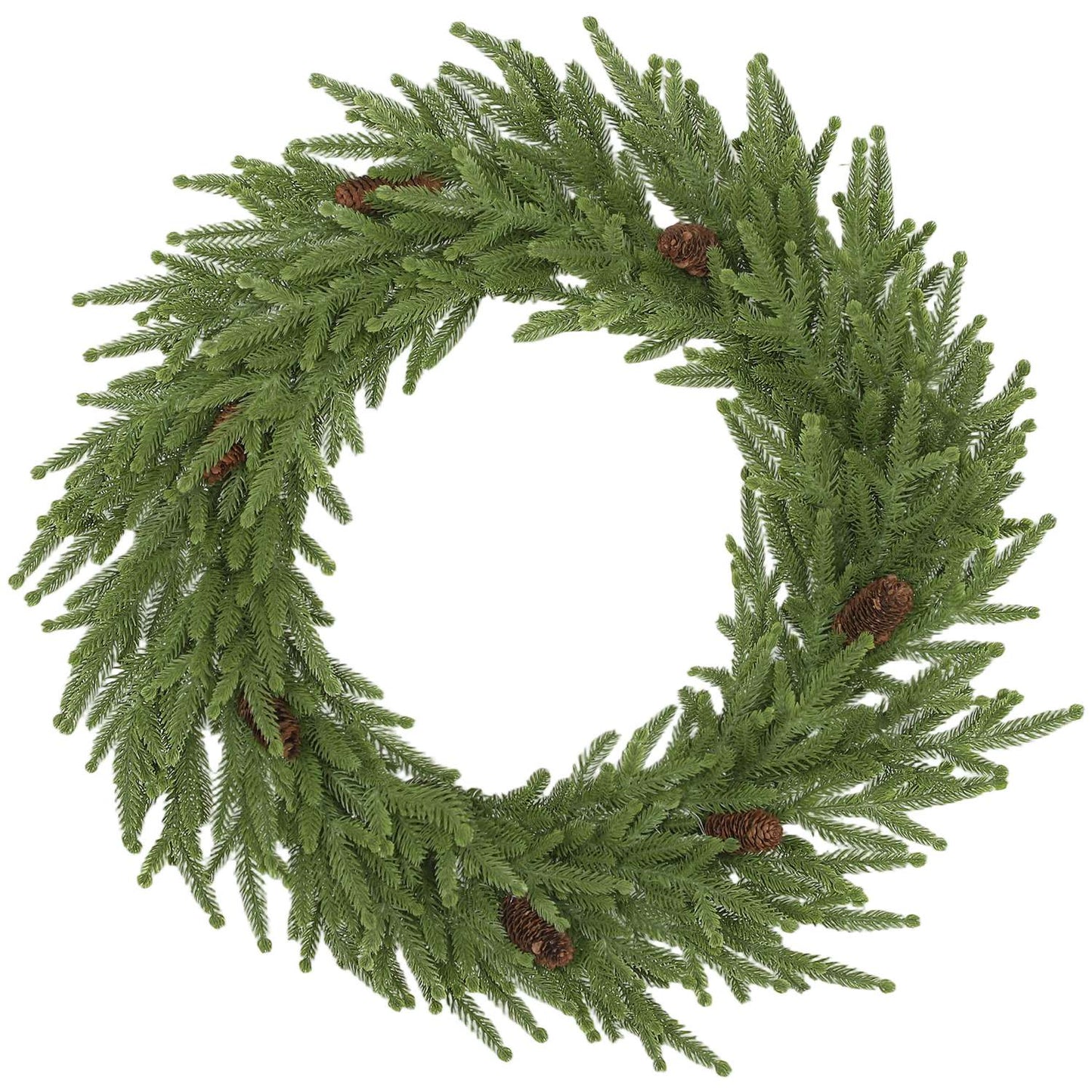 Artificial Christmas Wreath with Cones, 60 x 15 cm