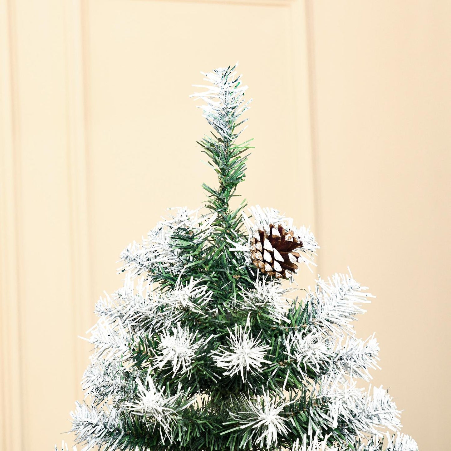 180 cm artificial Christmas tree, snowy, 800 tips, collapsible base