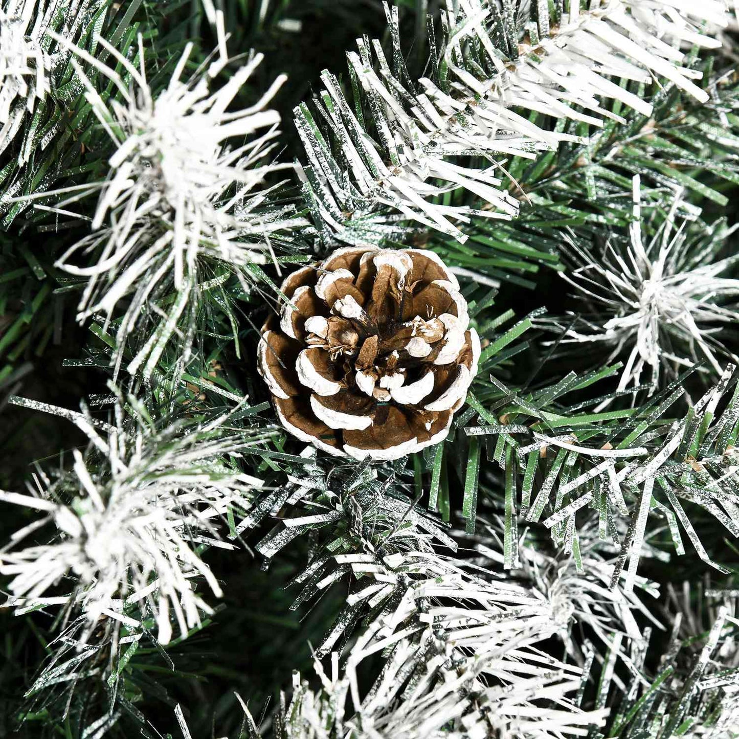 180 cm artificial Christmas tree, snowy, 800 tips, collapsible base