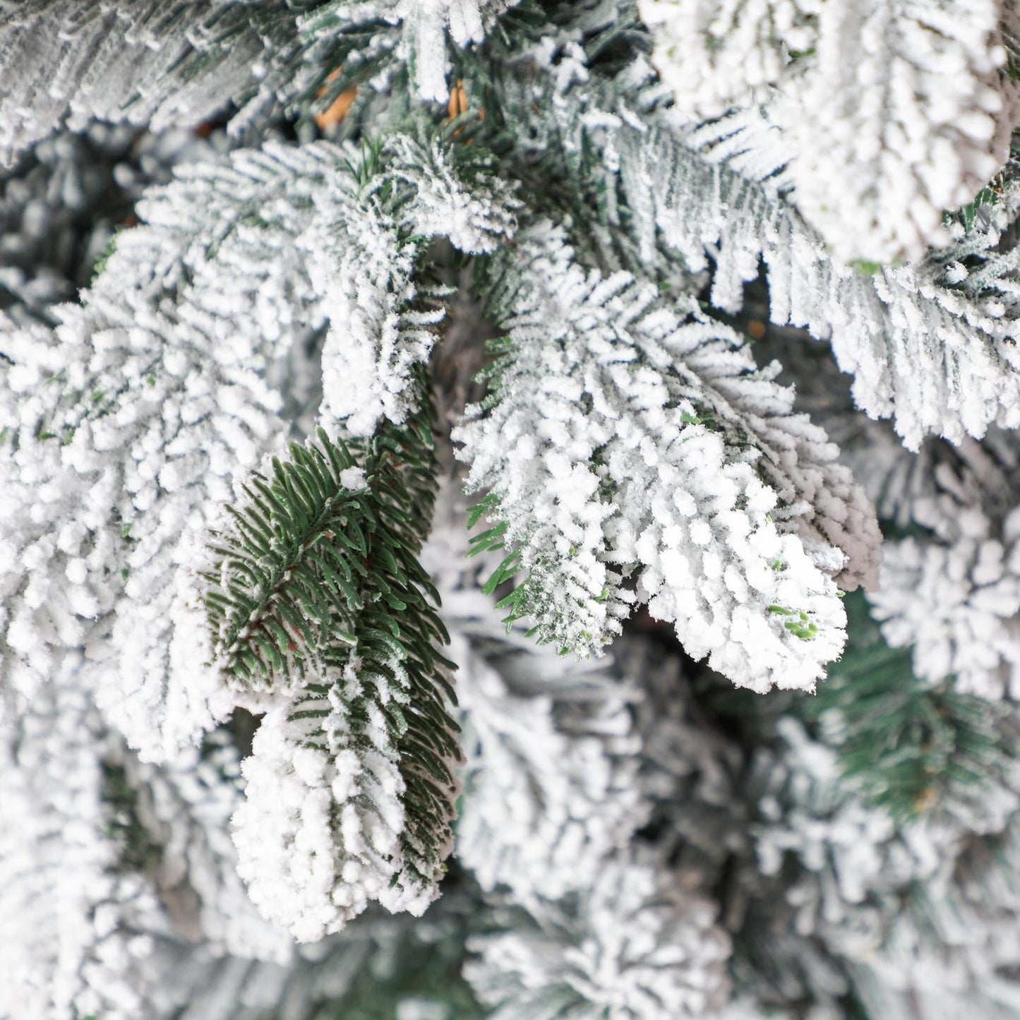 180 cm artificial Christmas tree, snowy, collapsible metal stand