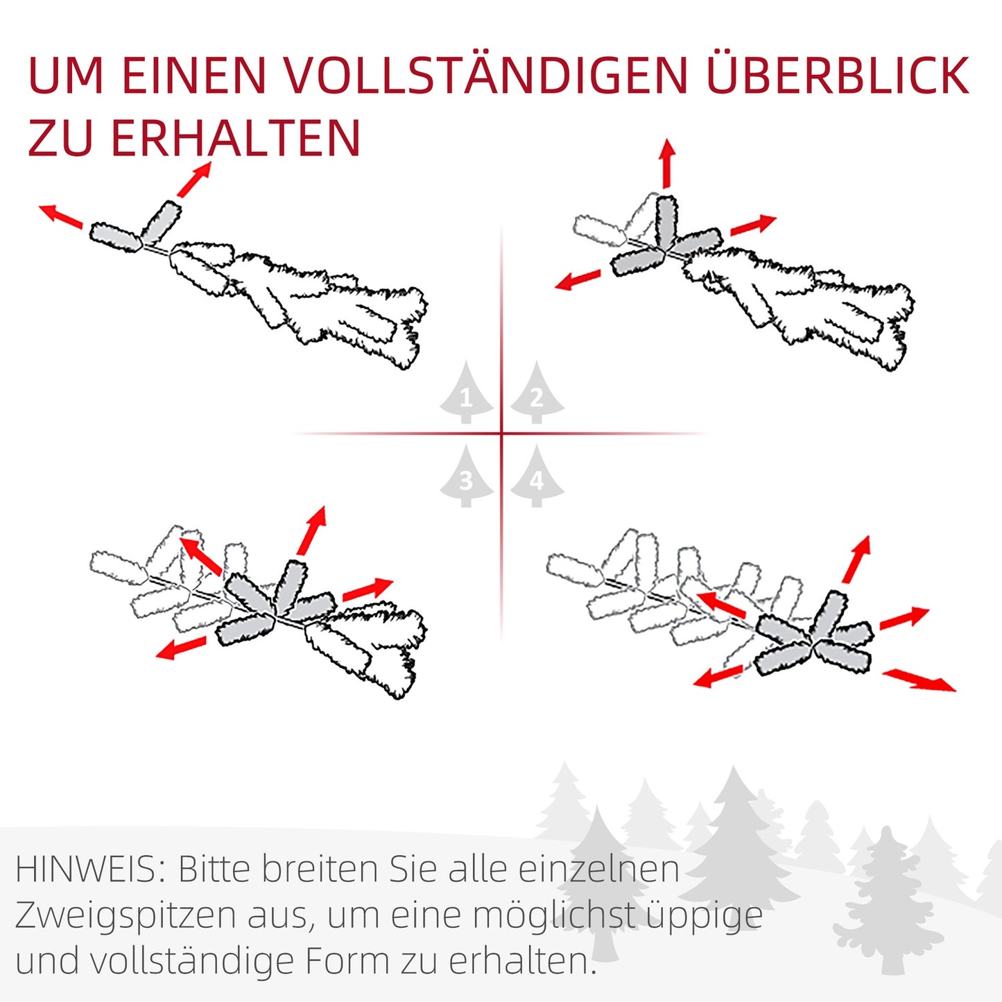 180 cm artificial Christmas tree, frosted with snow, 390 tips