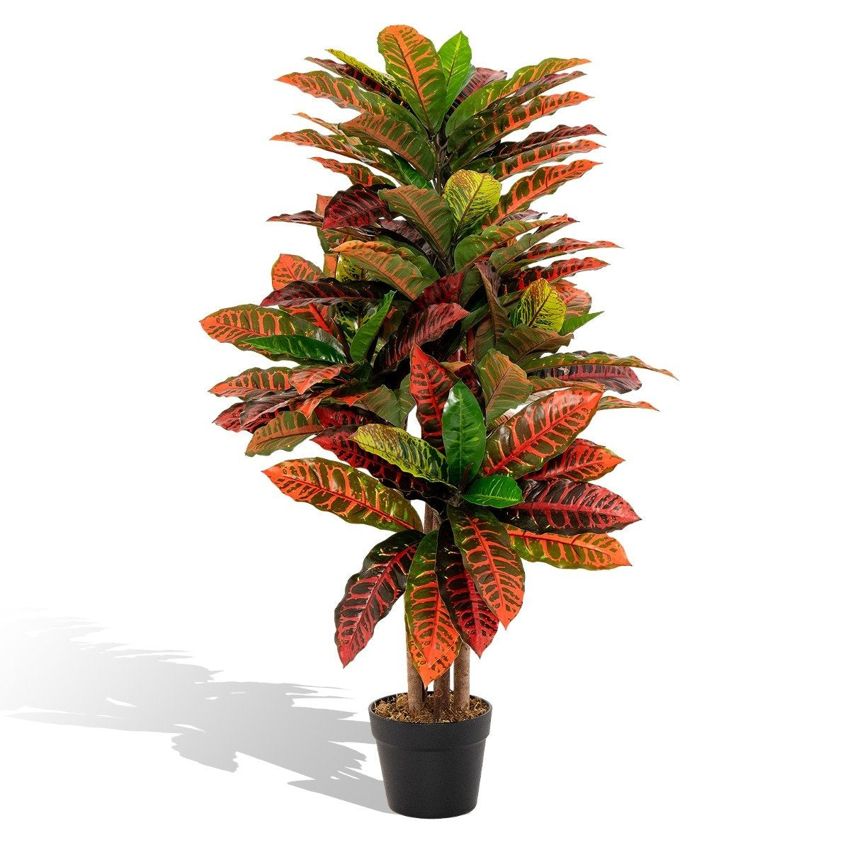 Artificial Croton Tree, 100 cm, Colorful Leaves