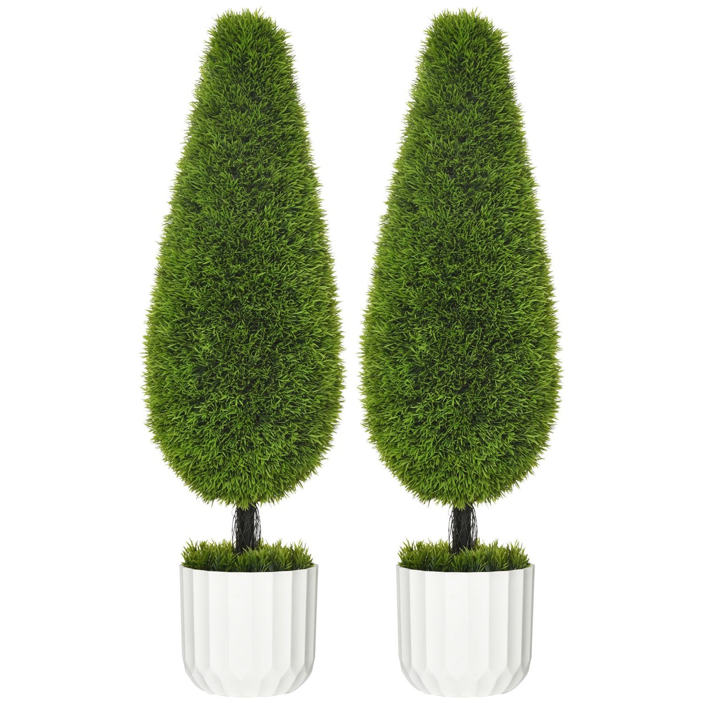 Artificial cypress trees with moss - Set of 2.90 cm