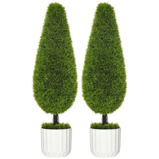 Artificial cypress trees with moss - Set of 2.90 cm