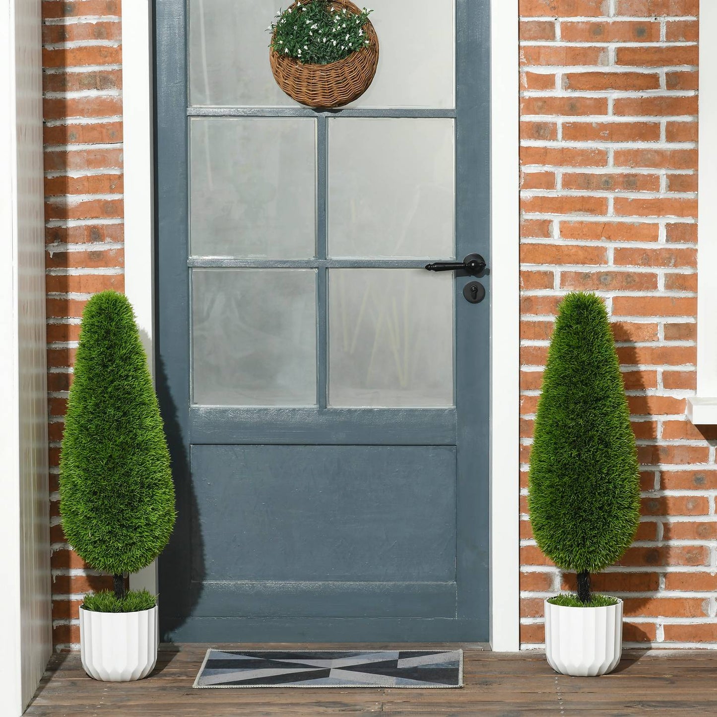 Artificial cypress trees with moss - Set of 2.90 cm