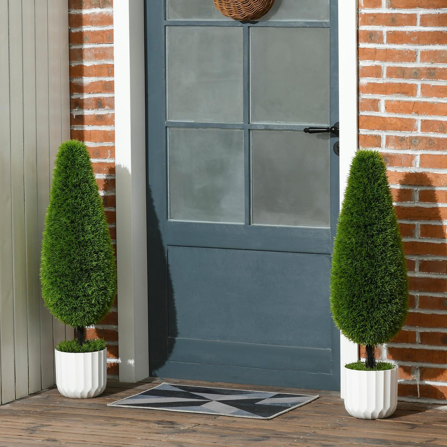 Artificial cypress trees with moss - Set of 2.90 cm