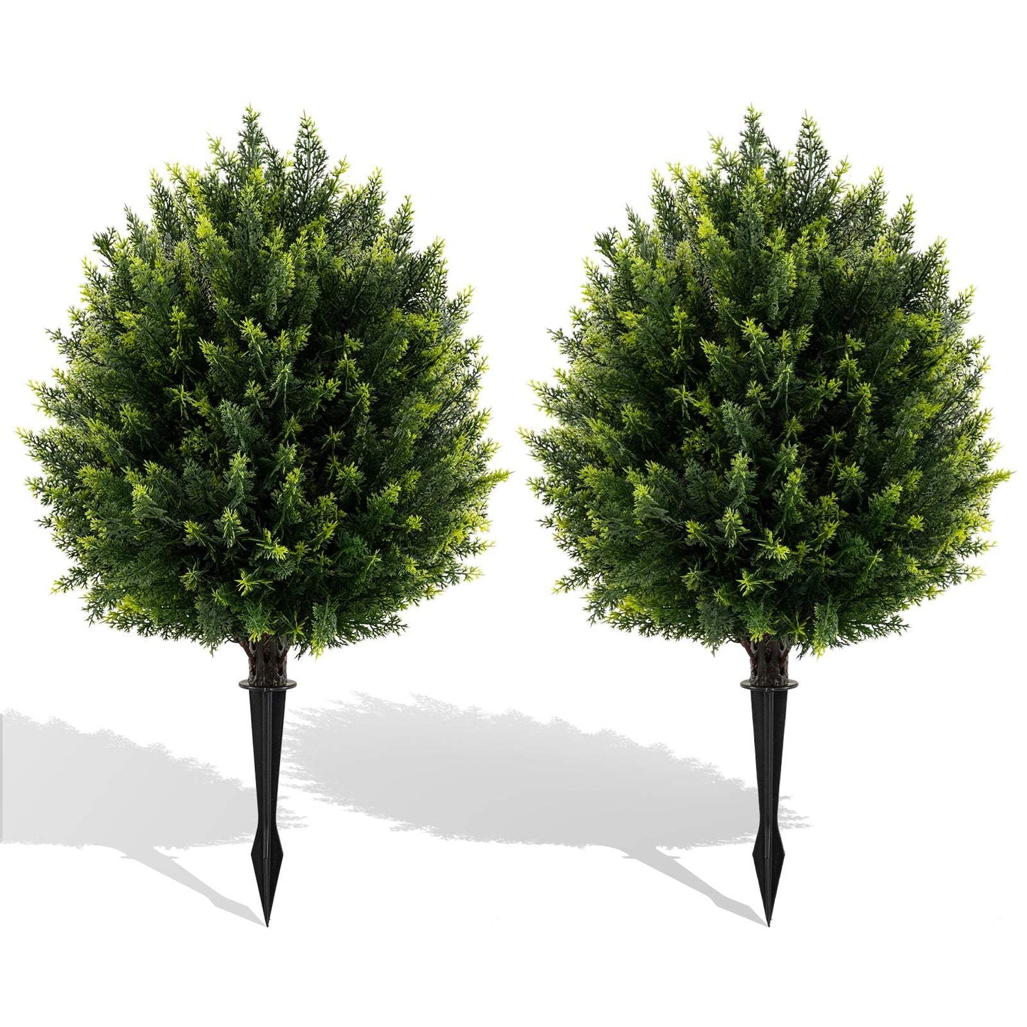 Artificial Cypress Topiary Set with Ground Spike, 61 cm