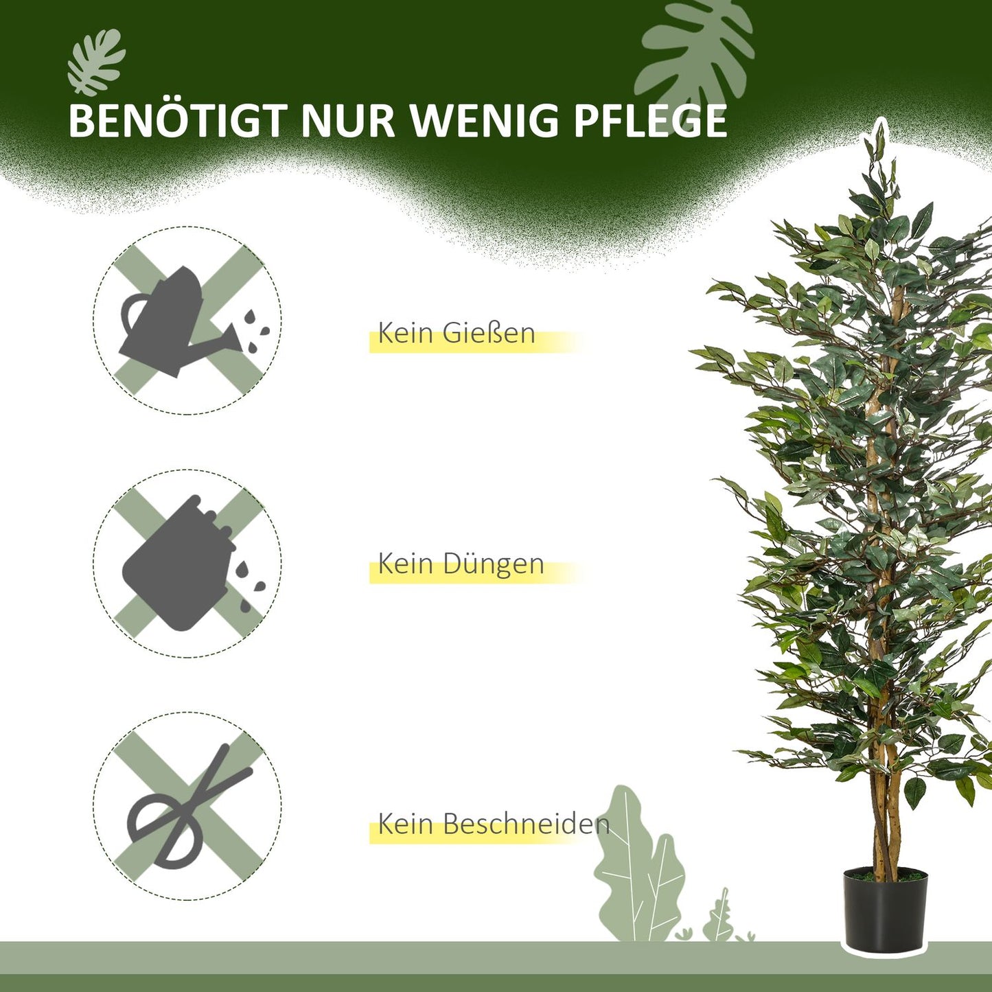 150cm artificial ficus tree for indoor/outdoor decoration