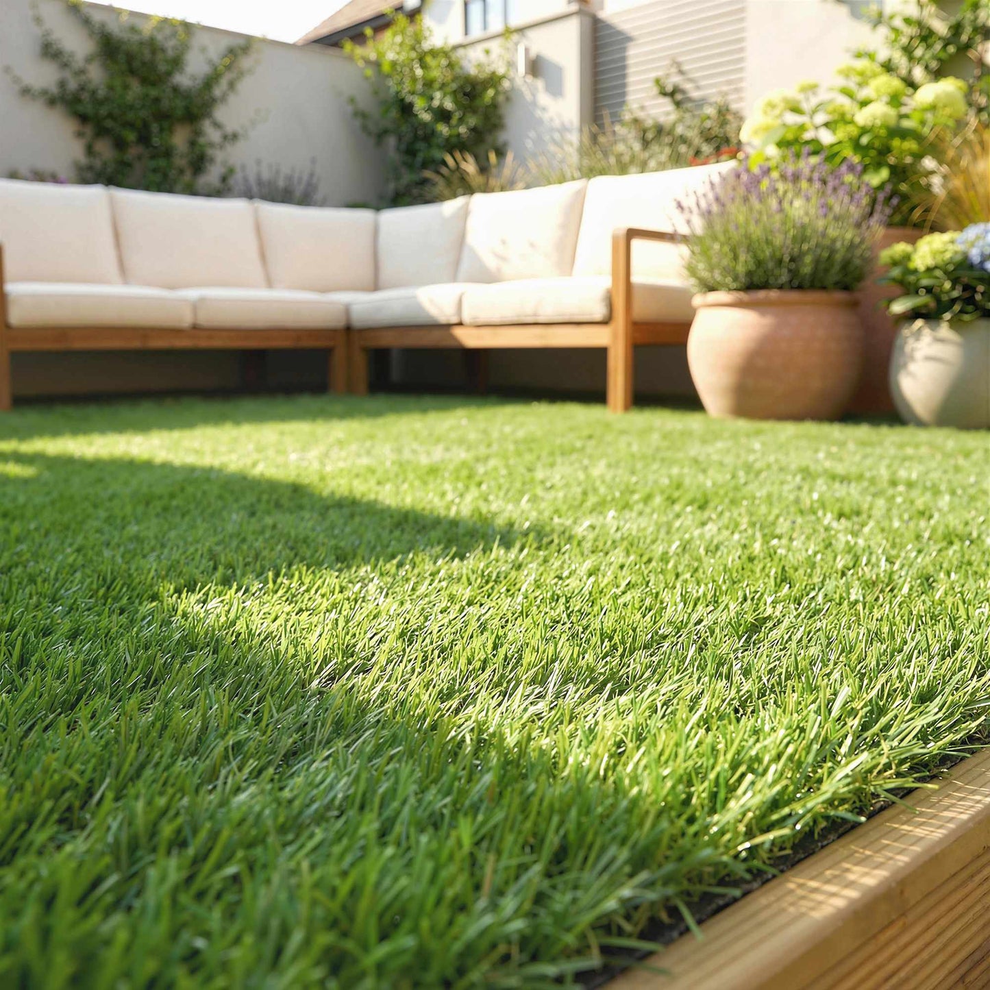 Artificial Grass Tiles Set, 22 Pieces, 30x30 cm, Drainage System