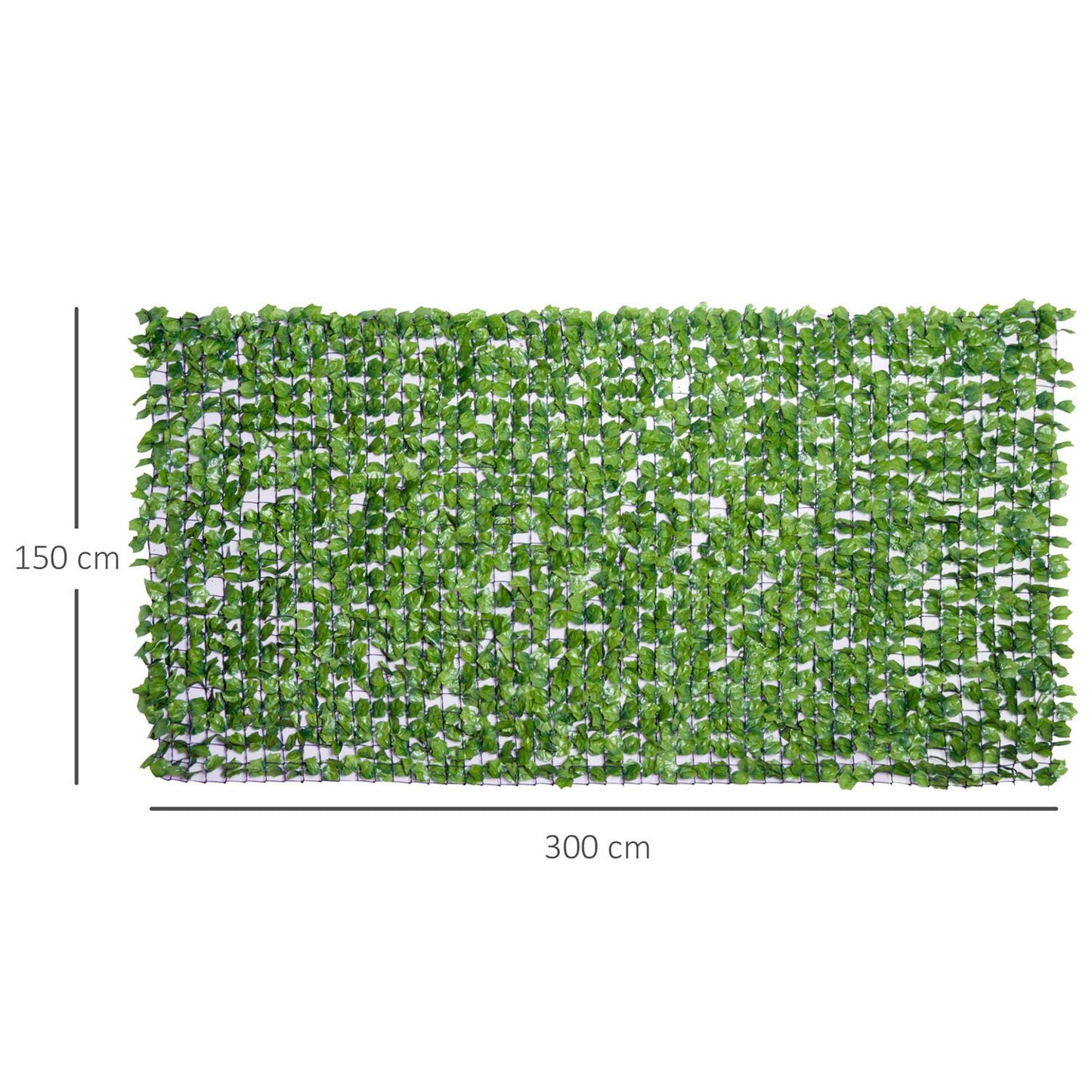 Artificial hedge, Privacy screen 300x150 cm - Light green
