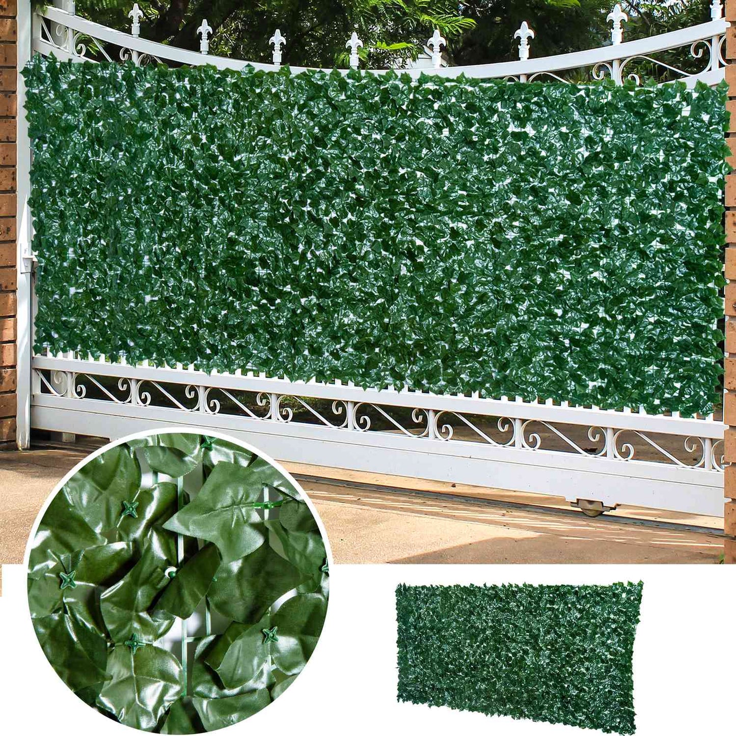 Artificial Privacy Hedge Wall - Dark Green, 300 x 150 cm