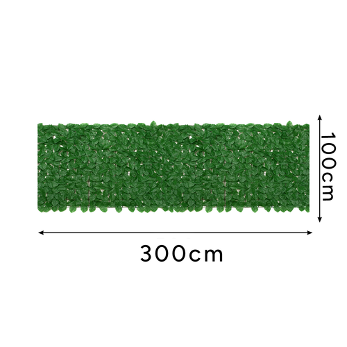Artificial Hedge for Balcony, 3x1m, Green Privacy Screen